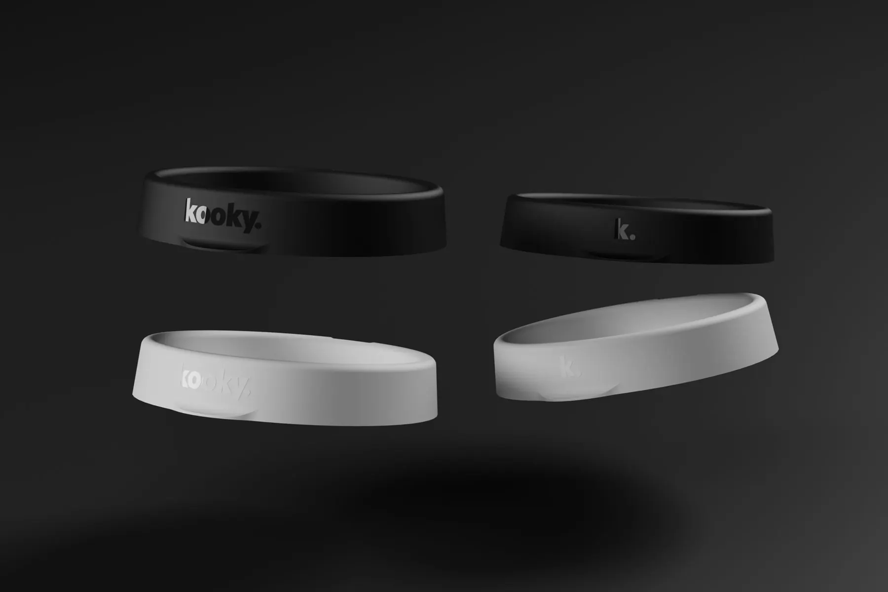 Lids of the kooky reusable cup in black and white